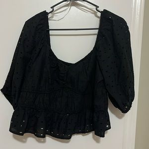 Black babydoll top